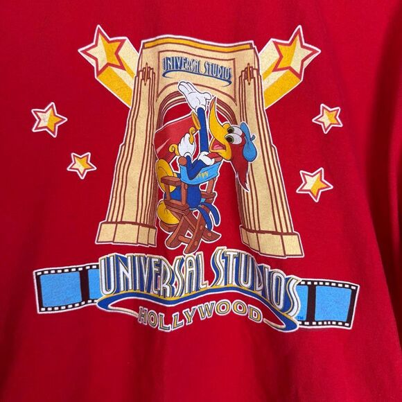 Vintage Universal Studios Hollywood Woody Woodpecker Red T-Shirt Size XXL - Picture 4 of 10